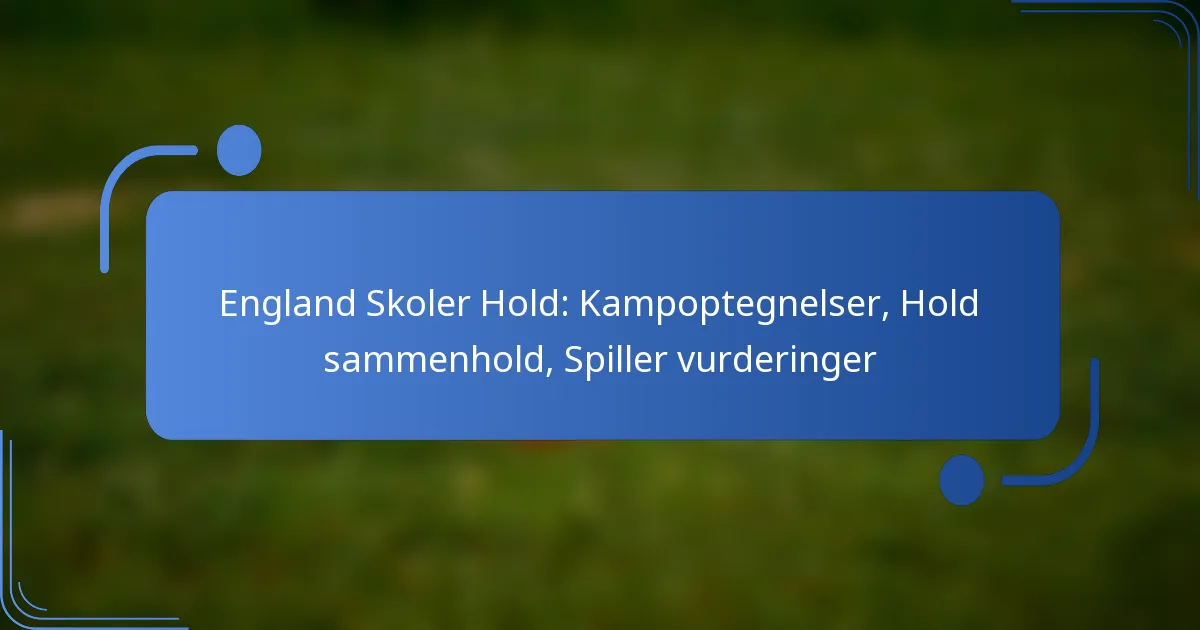 England Skoler Hold: Kampoptegnelser, Hold sammenhold, Spiller vurderinger